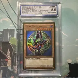 2021 Yu-Gi-Oh! Maximum Gold: El Dorado 1st Edition Dark Magician #EN002 AGS 8.5 - Image 1