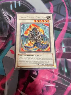 YUGIOH - IRON CHAIN DRAGON - RARE - CSOC - 1ST ED - LP - Image 1
