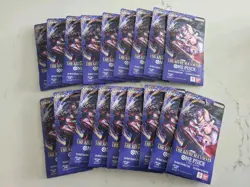 OP14 sleeved booster pack LOT X18 English AZURE SEA'S SEVEN ONE PIECE MANGA ENG. - Image 1