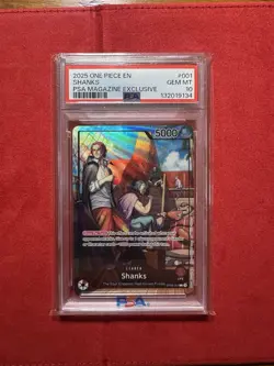 Shanks (2025 PSA Magazine Promo) OP09-001 One Piece Promotion Cards Foil - Image 1