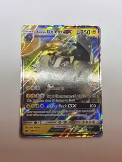 Alolan Golem GX 34/111 Sun & Moon Crimson Invasion Ultra Rare Pokemon Card NM/M - Image 1