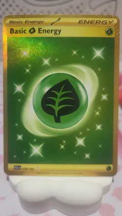 Pokemon TCG - Basic Grass Energy 278/193 - Paldea Evolved - Holo Hyper Rare Card - Image 1