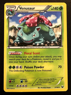 Venusaur 3/108 BW Dark Explorers Pokemon Card Cosmos Holo Foil Rare HP - Image 1