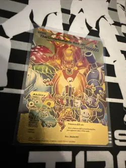 The Undefeatable Red GX Gold Foil Fan Art Card - Image 1