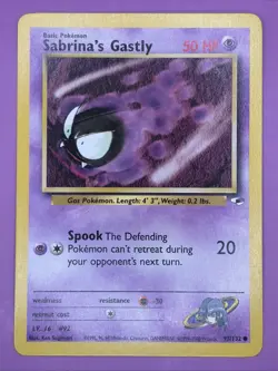 Sabrina's Gastly 093/132 Gym Heroes Regular Finish Pokemon Card *MP* - Image 1