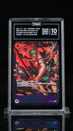 Zoro ST21-015 Flagship Battle 2025 Top 8 Prize ONE PIECE Card Japanese TAG 10 - Image 1