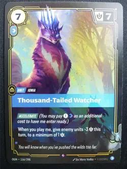 Thousand-Tailed Watcher 116/298 Rare Foil - OGN - Riftbound Card #2D5 - Image 1