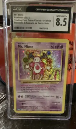 CGC 8.5 Pokemon Mr. Mime 013/034 Trading Card Game Classic Holo - Image 1