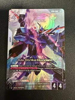 Aile Strike Gundam LR+ ST04-001 NEAR MINT SINGLE CARD ENGLISH! - Image 1