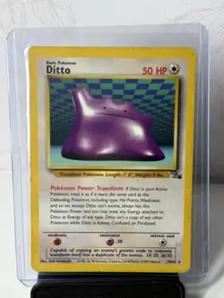 Pokemon TCG Ditto Card 18/62 Fossil Regular Non-Holo Rare, LP Condition - Image 1