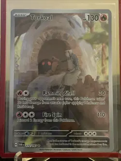 Pokemon Card Torkoal 172/167 Twilight Masquerade Holo Illustration Rare NM - Image 1