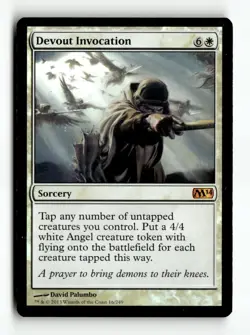 MTG | Devout Invocation | M14 | Foil | Moderately Played | English - Image 1