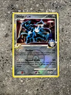Pokemon TCG Dialga G 7/127 Platinum Crosshatch Reverse Holo League Promo NM - Image 1
