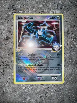 Pokemon TCG Dialga G 7/127 Platinum Crosshatch Reverse Holo League Promo NM - Image 3