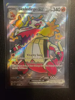 Pokemon Paldean Fates Black Star Promo Shiny Skeledirge EX 081 Near Mint - Image 1
