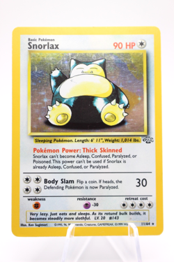 Pokemon TCG Snorlax 11/64 Jungle Holo Rare WOTC LP - Image 1