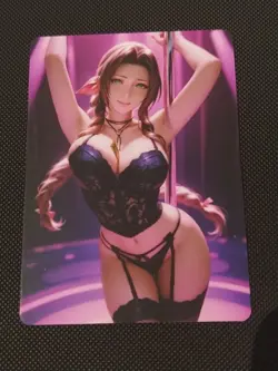 Waifu Sexy Anime Cards Custom Holo - Final Fantasy VII -Aerith Gainsborough #8 - Image 2