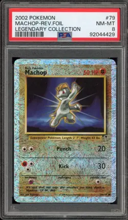 Pokemon Machop Legendary Coll. Reverse Holo #79 PSA 8 - Image 1