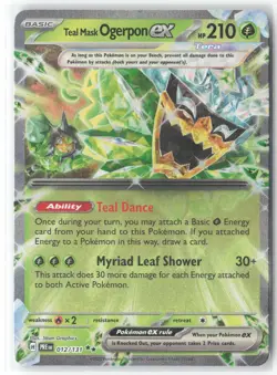 Pokemon Teal Mask Ogerpon ex Holo #012/131 SV: Prismatic Evolutions Near Mint - Image 1