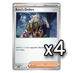 4x Boss's Orders 114/132 Mega Evolution Pokemon Playset x4 - Image 1