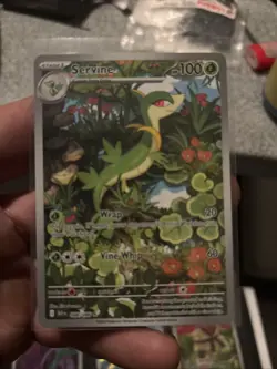 Servine Pokemon Trading Card 100 HP Wrap Vine Whip Moves - Image 1