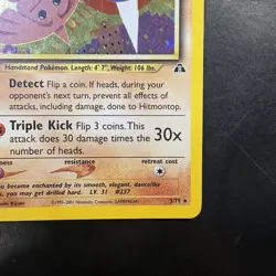 Pokemon Vintage Holo Hitmontop Neo Discovery 3/75 Rare - Image 4