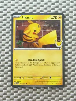 Pikachu 051 /162 Promo 2026 Pokemon Day Stamped English Near Mint #1 - Image 3