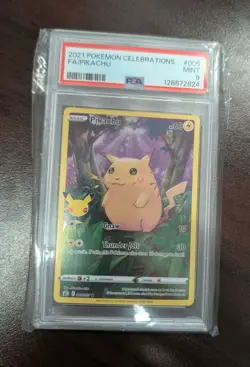 2021 POKEMON CELEBRATIONS #005 FULL ART/PIKACHU PSA 9 - Image 1