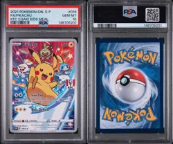 2021 POKEMON INDONESIAN S PROMO KFC CHAKI KIDS MEAL FULL ART/PIKACHU PSA 10 - Image 3