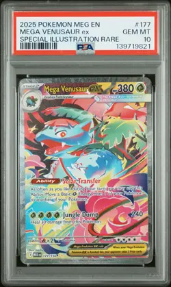 2025 POKEMON MEG EN-MEGA EVOLUTION #177 MEGA VENUSAUR EX PSA 10 - Image 1