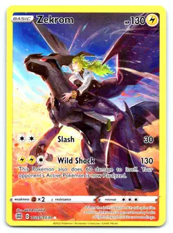 Zekrom Pokemon Ultra Rare SWSH09: Brilliant Stars Trainer Gallery TG05/TG30 - Image 1
