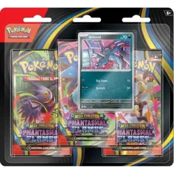 Pokemon TCG Mega Evolution Phantasmal Flames 3 Pack Blister Sneasel Promo Cards - Image 1