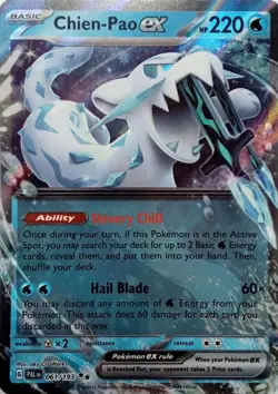 061/193 CHIEN-PAO EX DOUBLE RARE PALDEA EVOLVED POKEMON CARD - Image 1