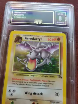 Aerodactyl Fossil Holo Pokemon Card Base WOTC PSA BGS GMA 8 NM - Mint - Image 4