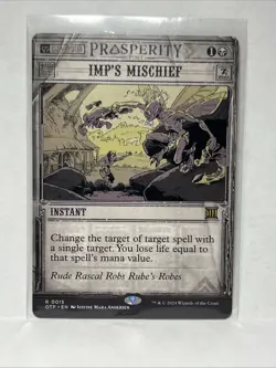 Outlaws of Thunder Junction: Breaking News #15 Imp's Mischief Foil - Image 1