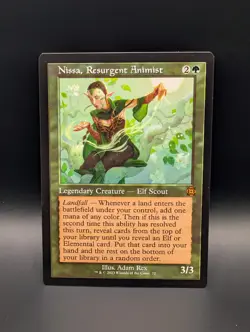 MTG - Nissa, Resurgent Animist - Non-Foil RETRO FRAME - MAT #72 - Mythic - Image 1