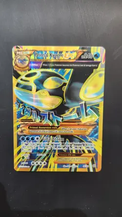 Pokemon Primal Kyogre EX 96/98 Ultra Rare Full Art XY Ancient Origins Holo TCG - Image 1