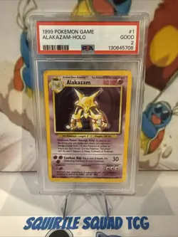 1999 Alakazam #1 Pokemon Base Set PSA 2 - Image 1