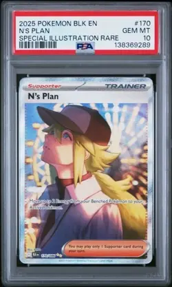 N'S PLAN #170 PSA 10 • 2025 POKEMON BLK EN-BLACK BOLT SPECIAL ILLUSTRATION RARE - Image 1