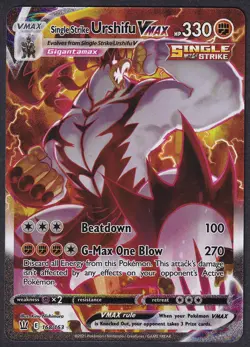 Pokemon Single Strike Urshifu VMAX 168/163 Alt Art Battle Styles - Image 1