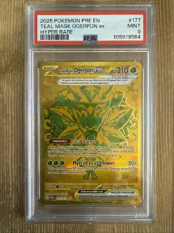 Teal Mask Ogerpon ex - 177/131 - Pokemon Prismatic Evolutions Hyper Rare PSA 9 - Image 1
