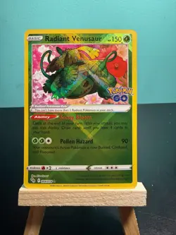 Pokemon Radiant Venusaur Radiant Rare Holo 150 HP 004/078 Pokemon GO - Image 1