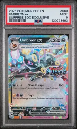 Umbreon Ex Surprise Box Exclusive Pokemon Prismatic Evolutions 060/131 PSA 9 - Image 1