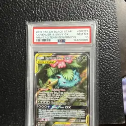 Pokemon Venusaur & Snivy GX Tag Team Black Star Promo Holo Card SM229 - Image 1