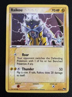 Raikou 3/17 POP Series 2 Holo Rare Pokemon TCG - LP - Image 1