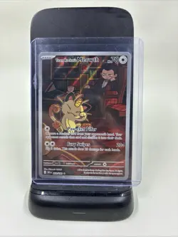 Pokemon Team Rocket's Meowth 203/182 Sv10: Destined Rivals Illustration Rare Ho… - Image 1