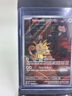 Pokemon Team Rocket's Meowth 203/182 Sv10: Destined Rivals Illustration Rare Ho… - Image 3