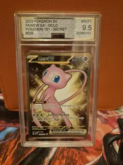 2023 Pokemon MEW EN-151 Mew EX 205/165 Gold Hyper Rare Graded AGS 9.5 - Image 1