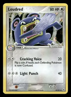 Pokemon Loudred Uncommon Hidden Legends 39/101 LP Reverse Holo - Image 1