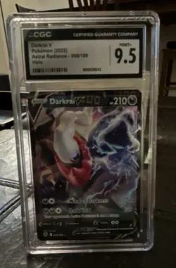 CGC 9.5 Pokemon Darkrai V 098/189 Swsh10 Astral Radiance Ultra Rare Holo 2022 - Image 1
